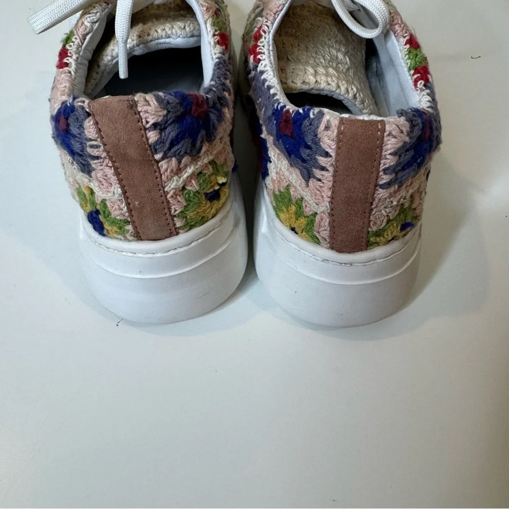 Free People catch me if you can crochet sneakers in multi Size 38